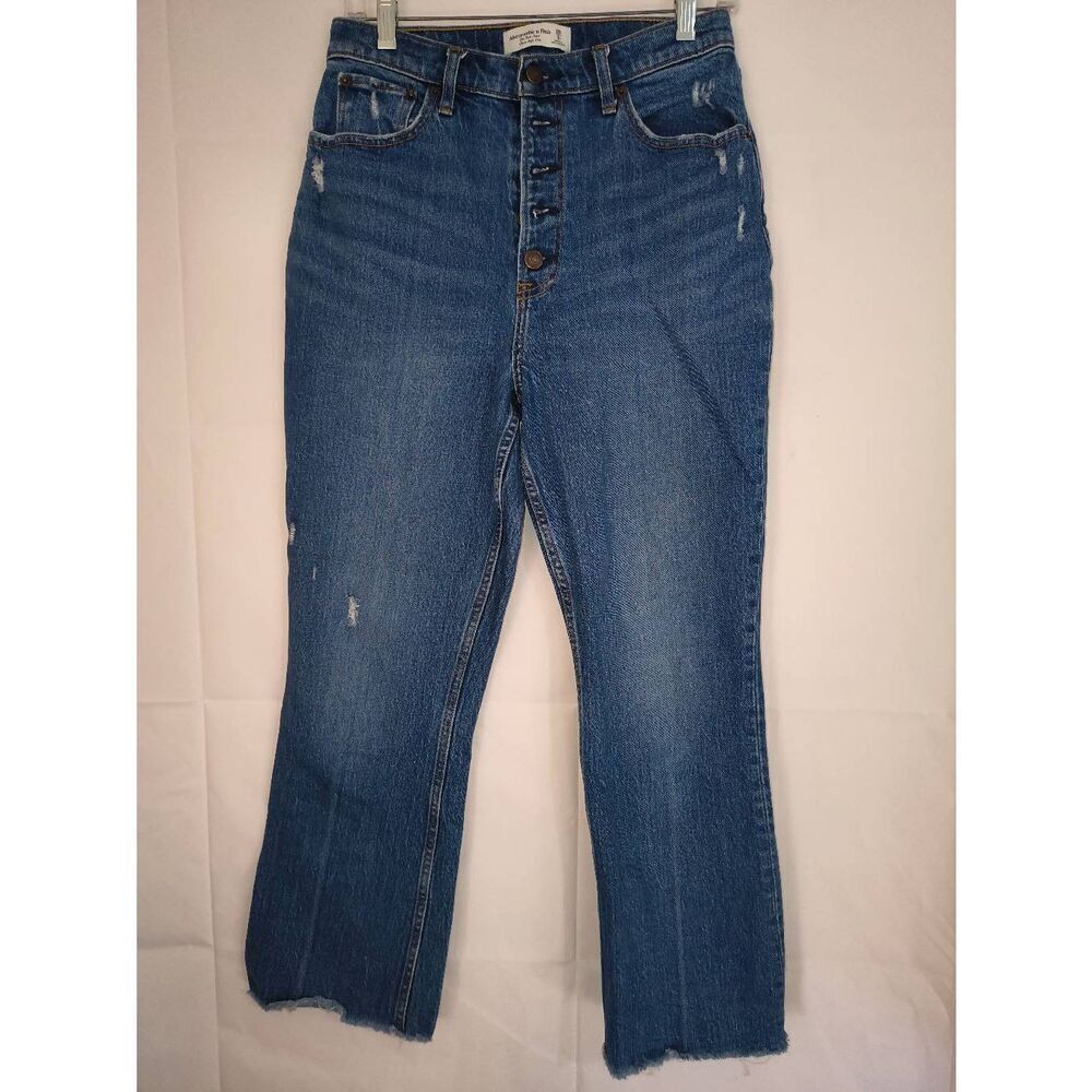 Kick Flare Ultra High rise "Curve Love" Abercrombie & Fitch Size 28/6R distress
